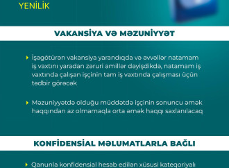 Əmək qanunvericiliyində genişmiqyaslı islahatlar qüvvəyə minib