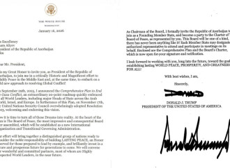 Donald Tramp Prezident İlham Əliyevə dəvət məktubu ünvanlayıb