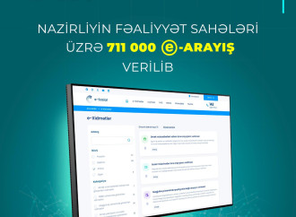 Son bir ildə Nazirliyin fəaliyyət sahələri üzrə 711 min e-arayış verilib