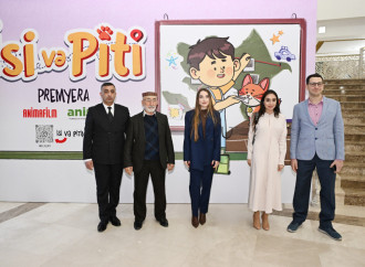 Heydər Əliyev Fondunun vitse-prezidenti Leyla Əliyeva və Alena Əliyeva Gəncə Dövlət Dram Teatrında “İsi və Piti” animasiya serialının premyerasında olublar