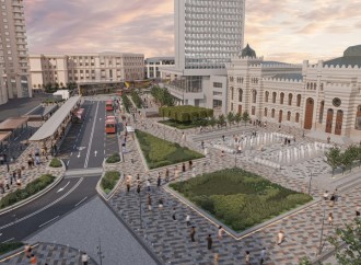 28 May metrostansiyasının qarşısı təmirdən sonra belə olacaq