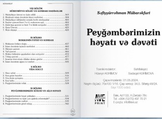 Çağdaş nəşriyyatı İslam Peyğəmbəri haqqında yeni kitab çap edib