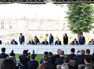 Şuşada Türk Dövlətləri Təşkilatının qeyri-rəsmi Zirvə Görüşünün Qarabağ Bəyannaməsinin imzalanması mərasimi olub