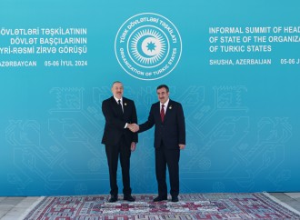 Prezident İlham Əliyev Şuşada TDT-nin Dövlət başçılarının qeyri-rəsmi Zirvə görüşündə iştirak edən dövlət və hökumət başçılarını qarşılayıb