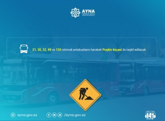 Bu avtobusların hərəkət sxemi müvəqqəti dəyişdirilir - AYNA