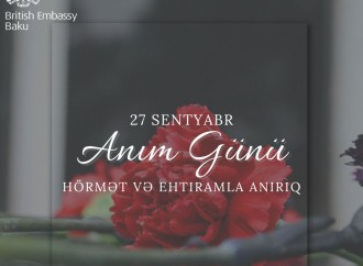 Böyük Britaniya səfirindən Anım günü ilə bağlı paylaşım