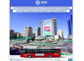 Bir sıra avtobus marşrutunun hərəkət sxemi dəyişdirilir