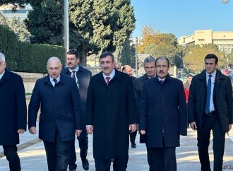 Türkiyənin vitse-prezidenti Şəhidlər Xiyabanını və “Türk şəhidliyi” abidəsini ziyarət edib