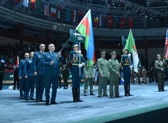 Bakıda keçirilən hərbçilər arasında güləş üzrə dünya çempionatınin bağlanış mərasimi kecirilib