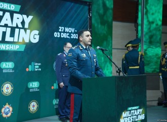 Bakıda keçirilən hərbçilər arasında güləş üzrə dünya çempionatınin bağlanış mərasimi kecirilib