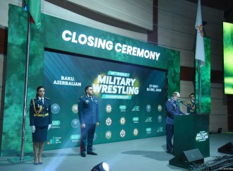 Bakıda keçirilən hərbçilər arasında güləş üzrə dünya çempionatınin bağlanış mərasimi kecirilib
