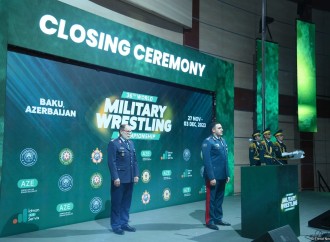 Bakıda keçirilən hərbçilər arasında güləş üzrə dünya çempionatınin bağlanış mərasimi kecirilib