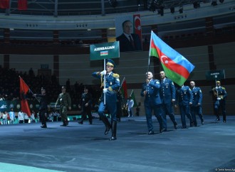 Bakıda keçirilən hərbçilər arasında güləş üzrə dünya çempionatınin bağlanış mərasimi kecirilib