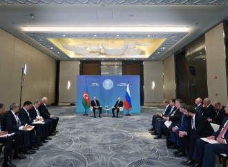 Astanada Prezident İlham Əliyevin Rusiya Prezidenti Vladimir Putin ilə görüşü keçirilir