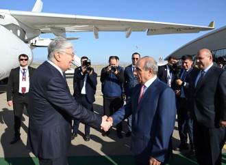 Qazaxıstan Prezidenti Kasım-Jomart Tokayev Azərbaycana səfərə gəlib