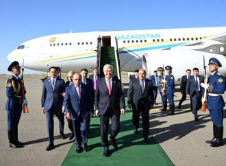 Qazaxıstan Prezidenti Kasım-Jomart Tokayev Azərbaycana səfərə gəlib