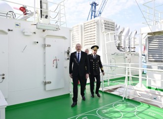 Prezident İlham Əliyev “Zəngilan” tankerinin istismara verilməsi mərasimində iştirak edib