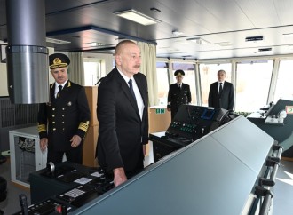 Prezident İlham Əliyev “Zəngilan” tankerinin istismara verilməsi mərasimində iştirak edib